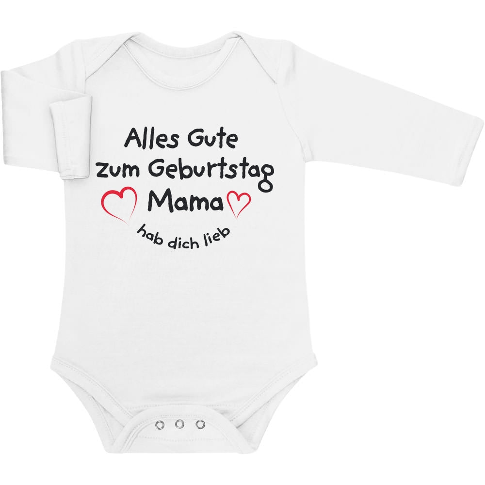 Alles Gute Zum Geburtstag Mama Hab dich Lieb Baby Langarm Body