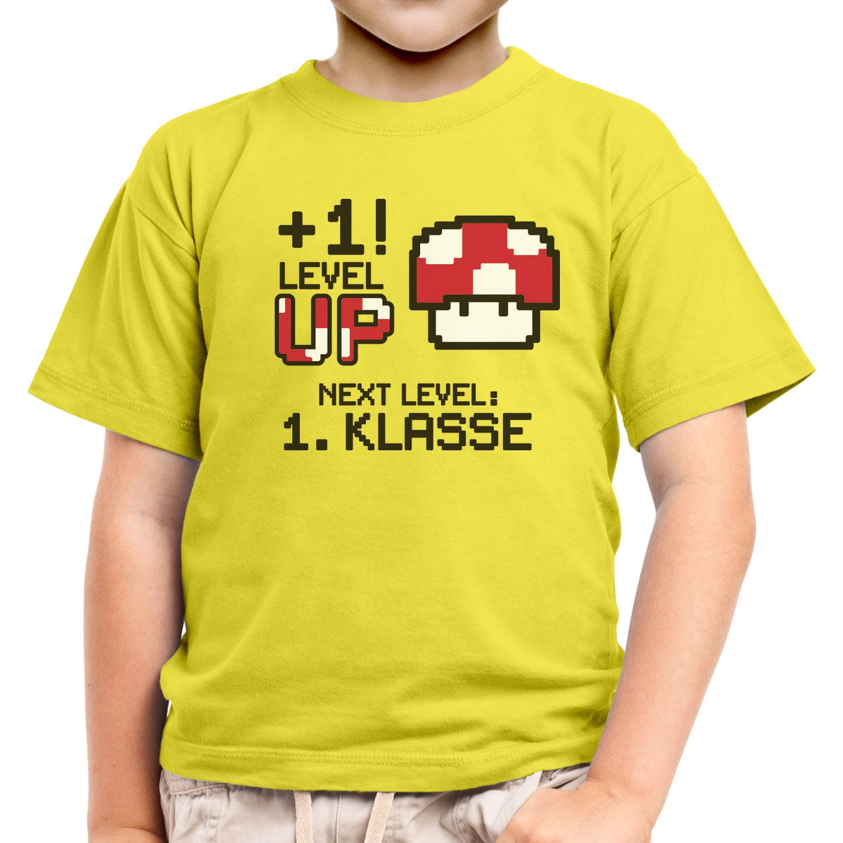 Zur Einschulung Plus1 - Level UP NEXT LEVEL 1. KLASSE Kinder Jungen T-Shirt