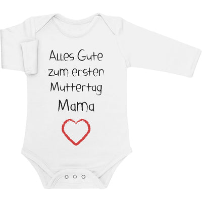 Alles Gute zum ersten Muttertag Mama - Geschenk für Mutter Baby Langarm Body
