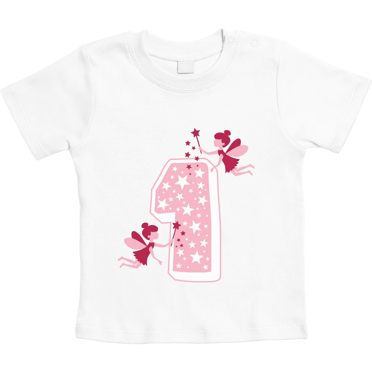 Ich Bin 1  - Erster Geburtstag Mädchen mit Süssen Feen Unisex Baby T-Shirt Gr. 66-93