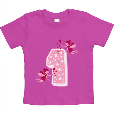 Ich Bin 1  - Erster Geburtstag Mädchen mit Süssen Feen Unisex Baby T-Shirt Gr. 66-93