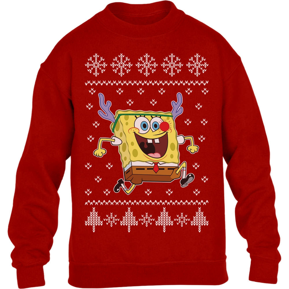 Spongebob SquarePants Rentier Ugly Christmas Kinder Pullover Sweatshirt