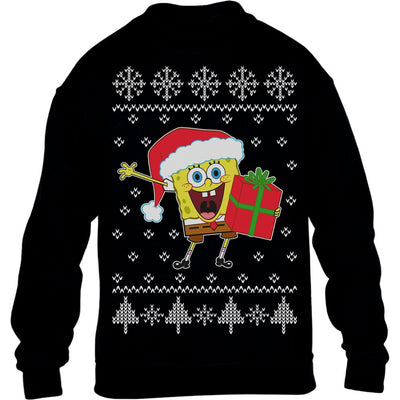 Ugly Christmas SpongeBob Nikolaus Weihnachtspullover Kinder Pullover Sweatshirt