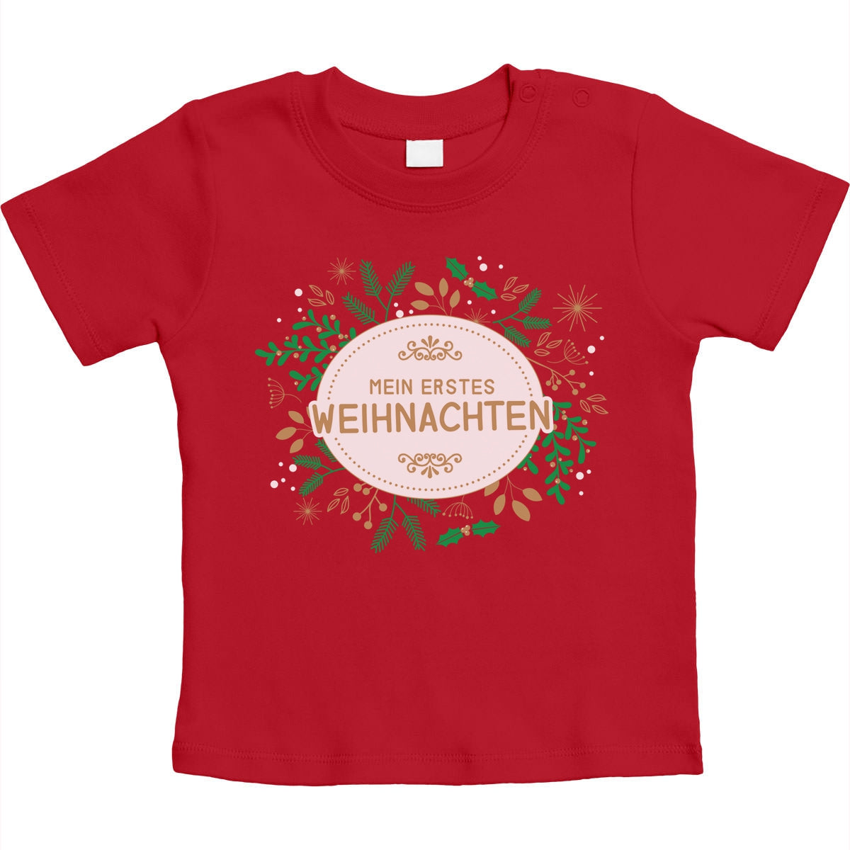 Mein Erstes Weihnachten im Weihnachtskranz Unisex Baby T-Shirt Gr. 66-93