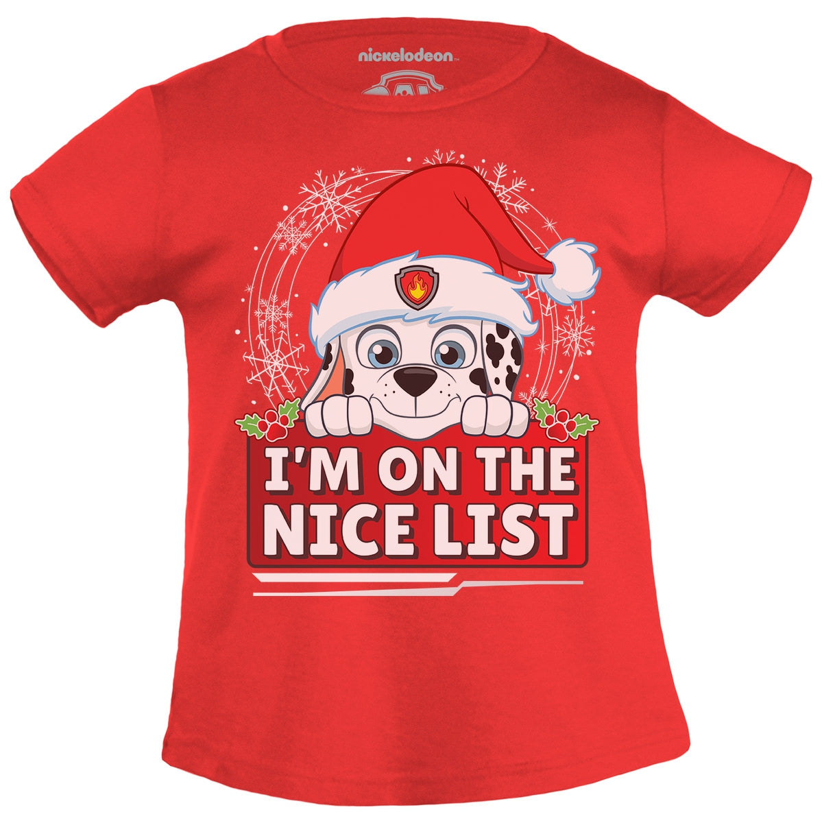 Paw Patrol Marshall Christmas I'm On The Nice List Mädchen T-Shirt