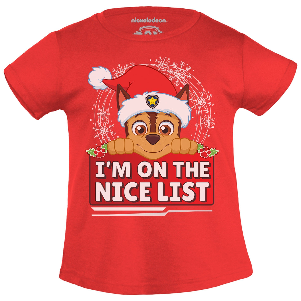 Paw Patrol Chase Ugly Christmas I'm On The Nice List Mädchen T-Shirt