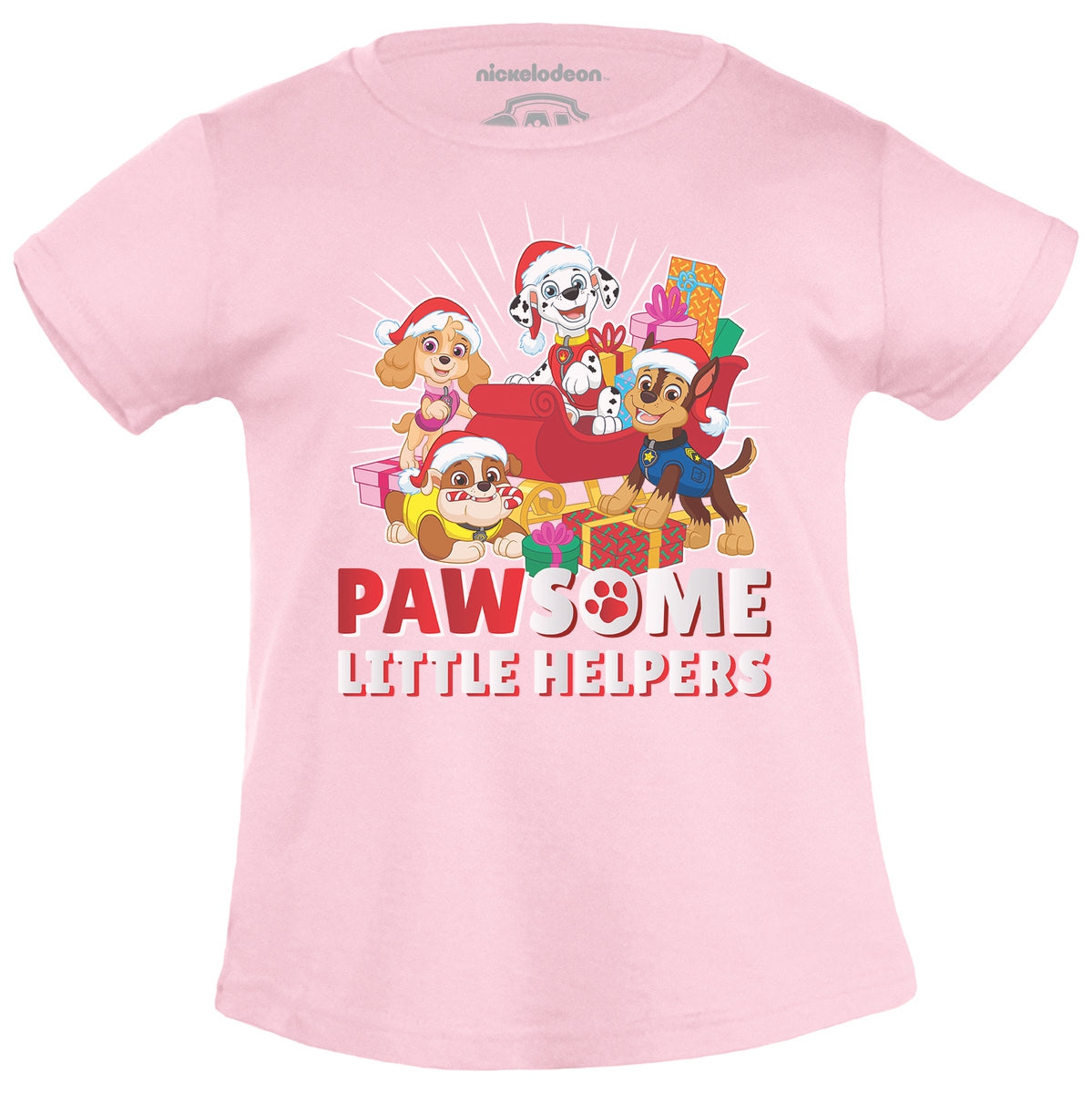 Paw Patrol Christmas Pawsome Little Helpers Santa Mädchen T-Shirt
