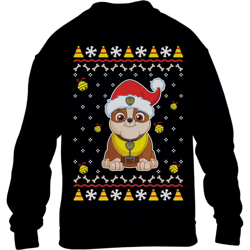 Paw Patrol Ugly Christmas Rubble Weihnachtspullover Kinder Pullover Sweatshirt