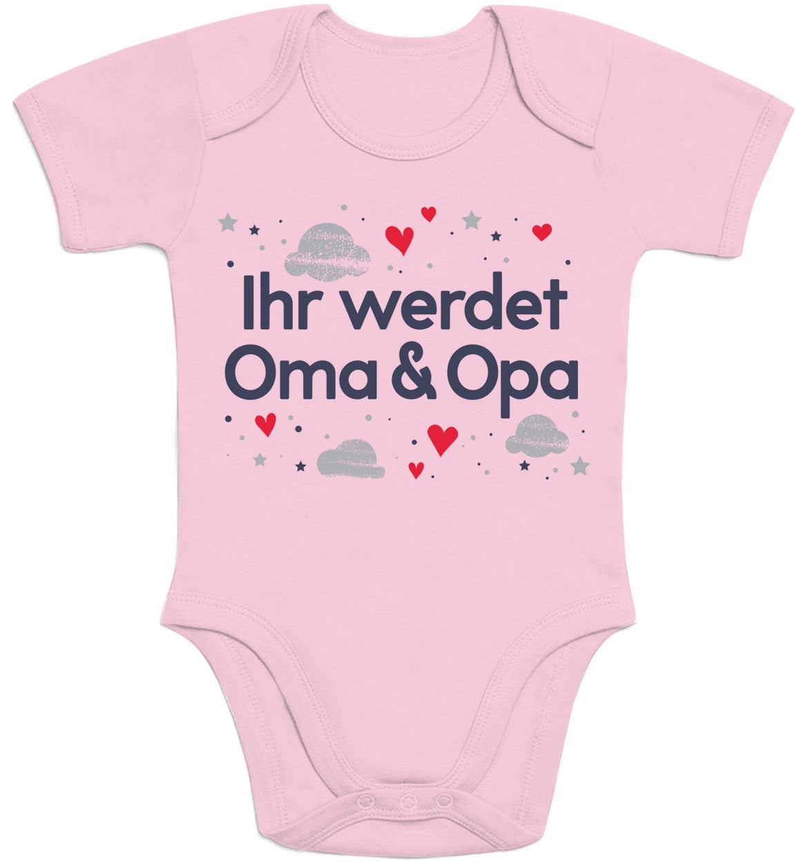 Ihr werdet Oma & Opa Schwangerschaft verkünden Baby Body Kurzarm-Body