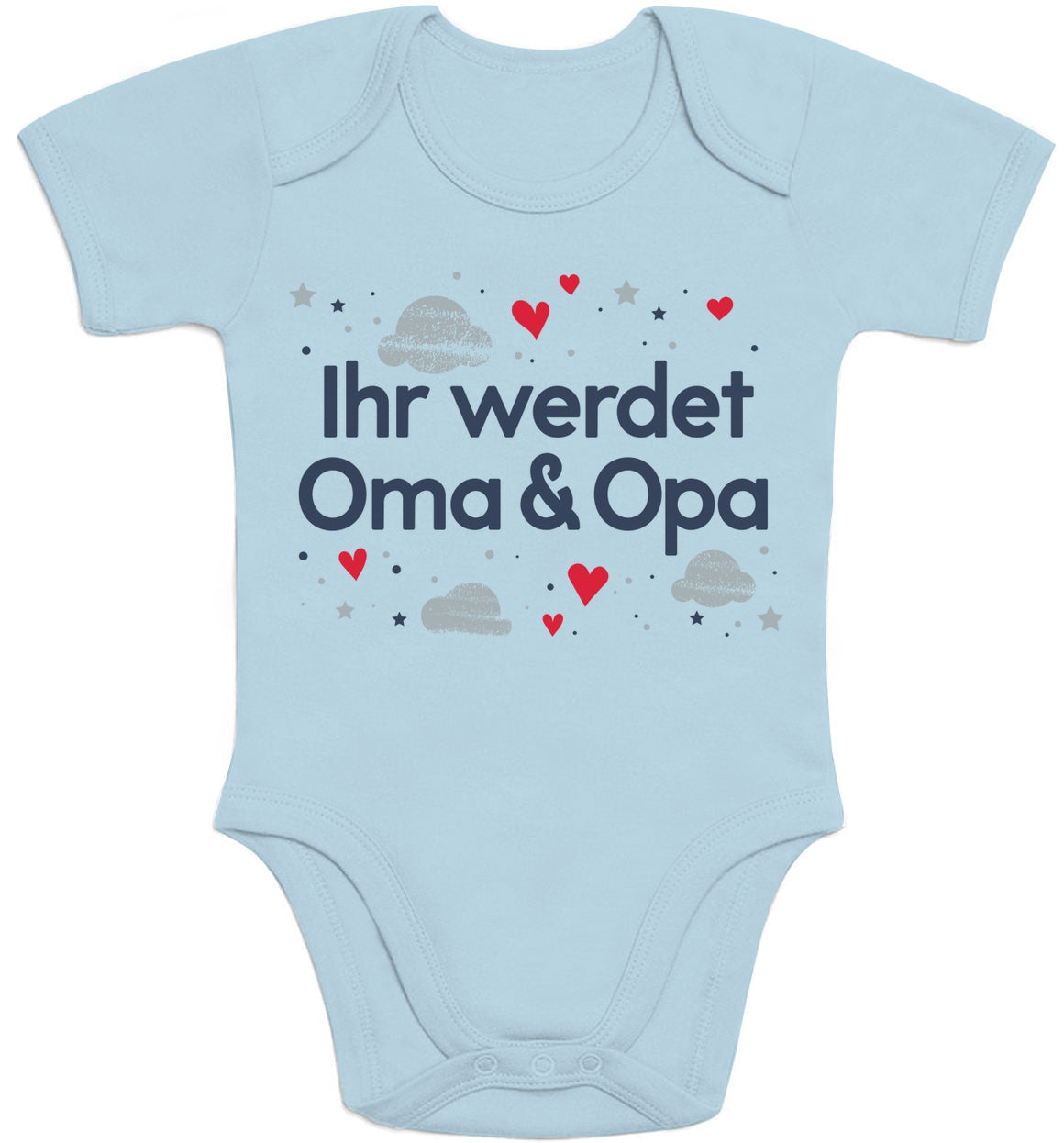Ihr werdet Oma & Opa Schwangerschaft verkünden Baby Body Kurzarm-Body