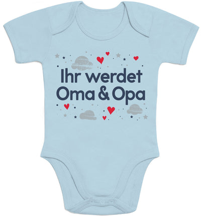 Ihr werdet Oma & Opa Schwangerschaft verkünden Baby Body Kurzarm-Body