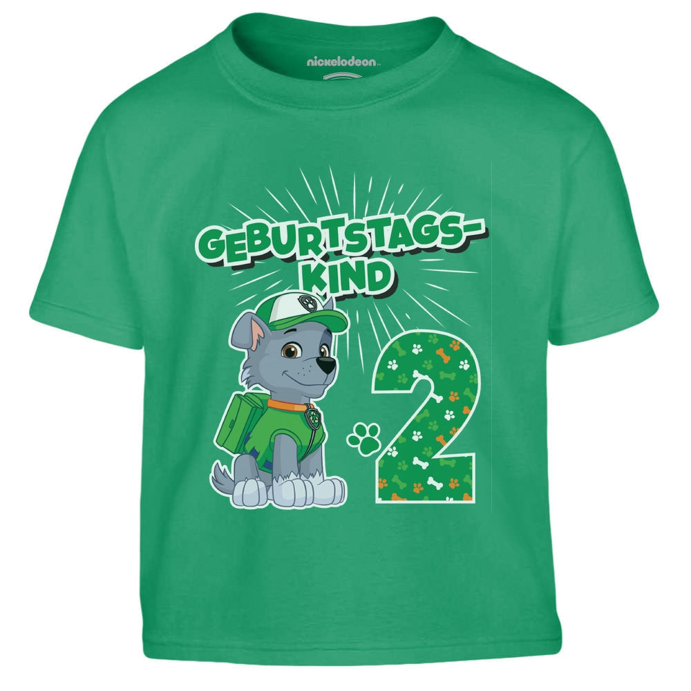 Geburtstagskind 2 Jahre Geburtstag Rocky Geschenk Kinder Jungen T-Shirt