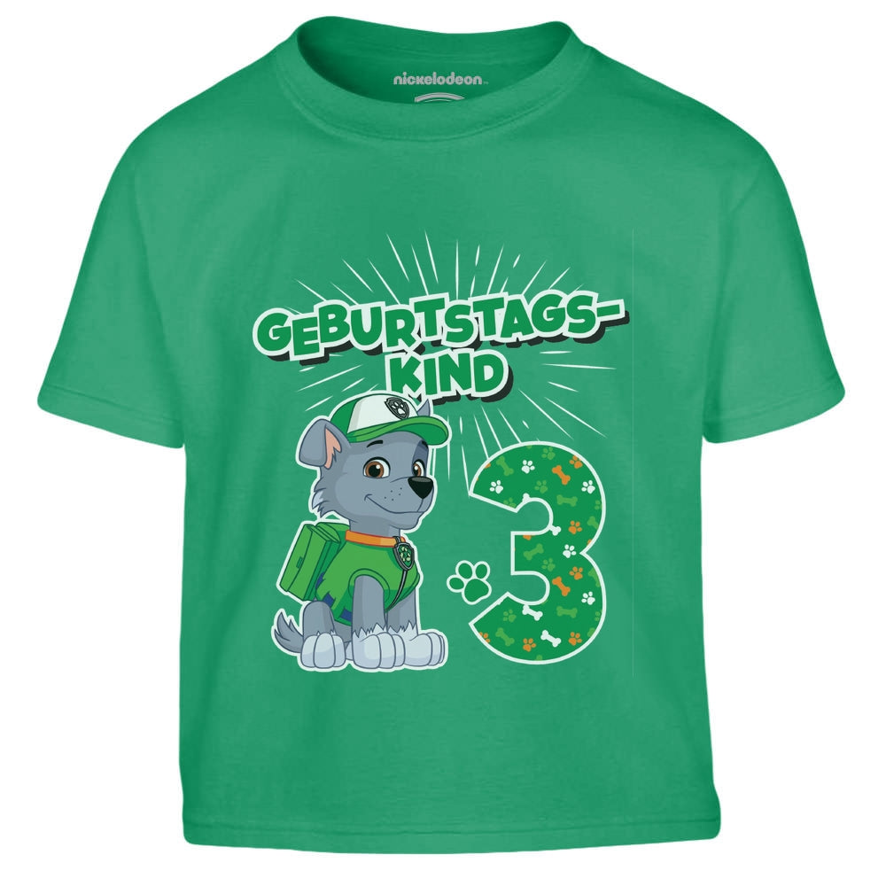 Geburtstagskind 3 Jahre Geburtstag Rocky Geschenk Kinder Jungen T-Shirt