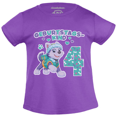 Geburtstagskind 4 Jahre Geburtstag Everest Paw Patrol Geschenk Mädchen T-Shirt