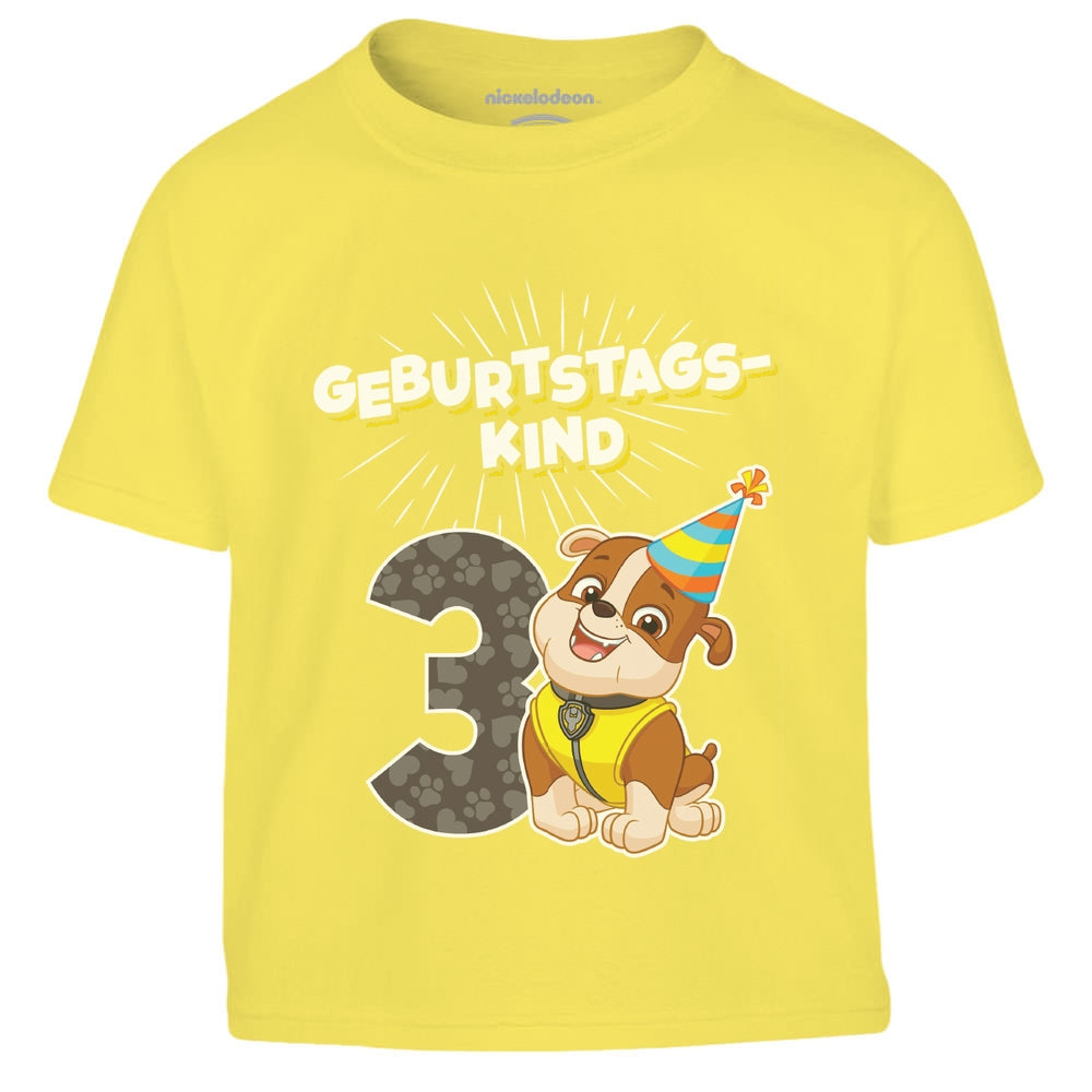 Geburtstagskind 3 Jahre Geburtstag Rubble Geschenk Kinder Jungen T-Shirt