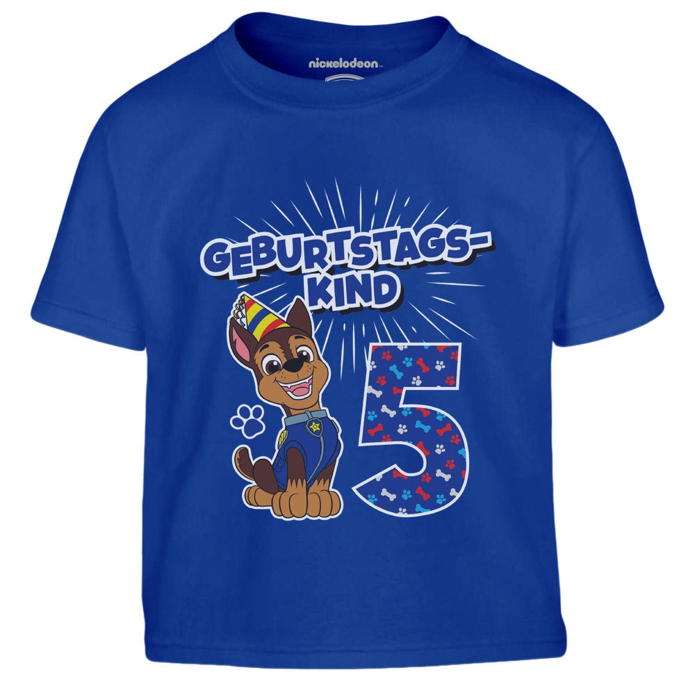 Geburtstagskind 5 Jahre Geburtstag Chase Geschenk Kinder Jungen T-Shirt