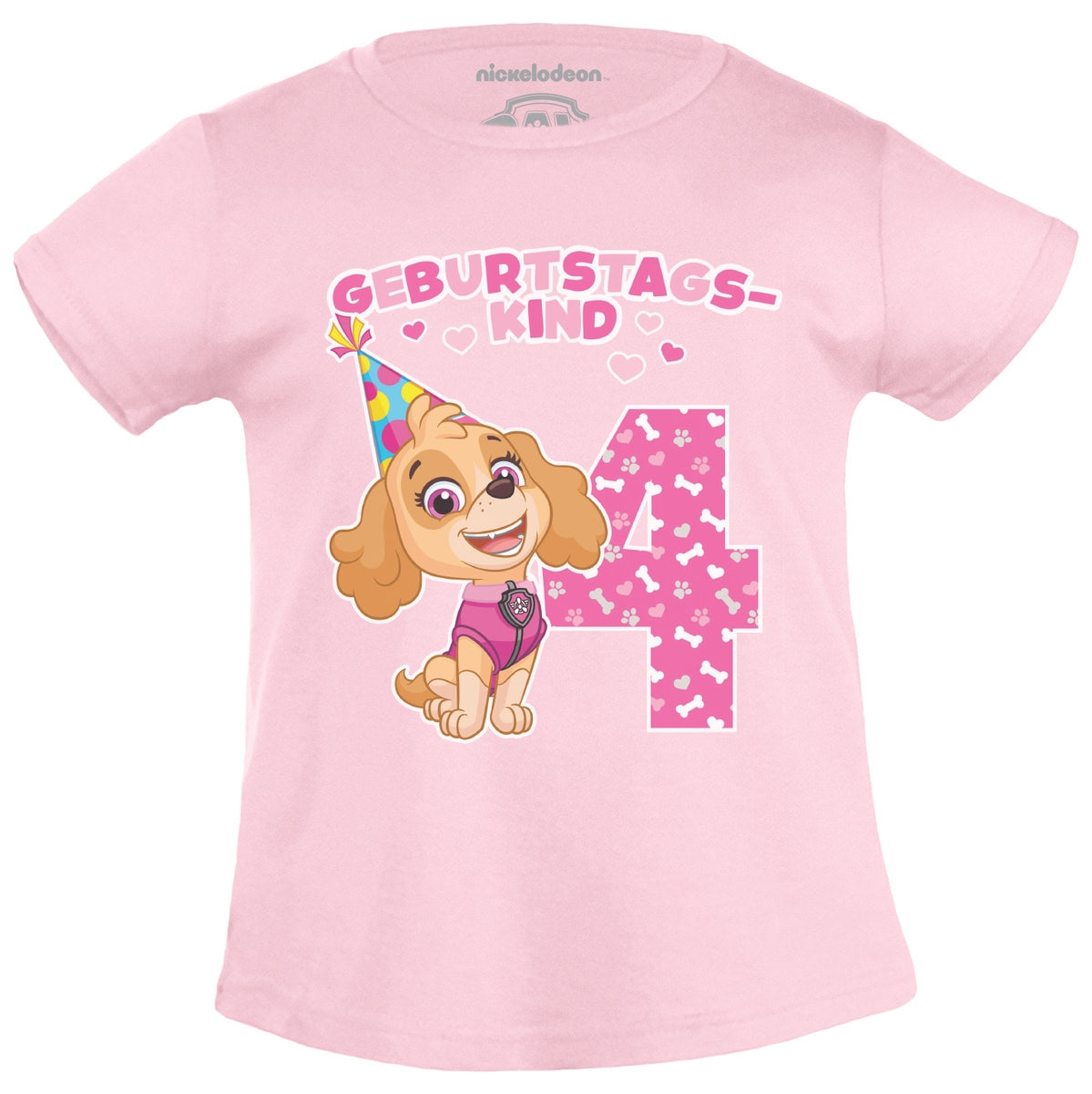Geburtstagskind 4 Jahre Geburtstag Skye Geschenk Mädchen T-Shirt