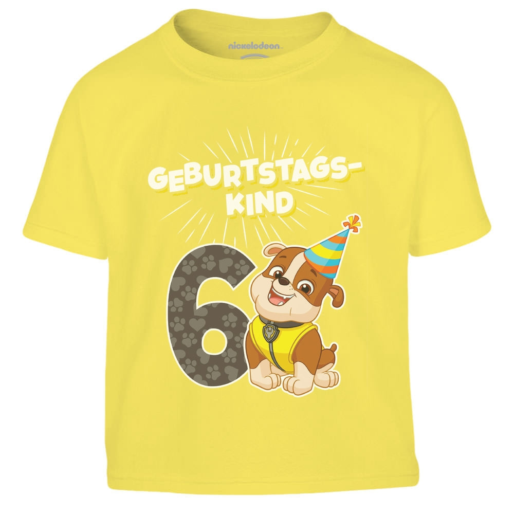 Geburtstagskind 6 Jahre Geburtstag Rubble Geschenk Kinder Jungen T-Shirt