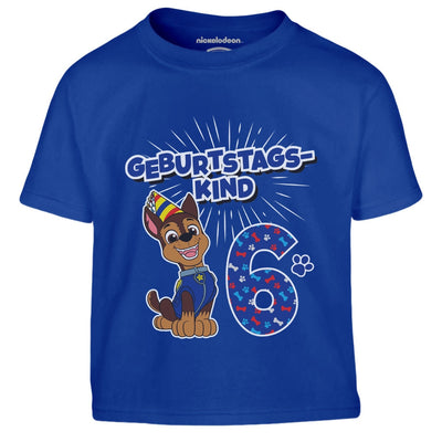 Geburtstagskind 6 Jahre Geburtstag Chase Geschenk Kinder Jungen T-Shirt