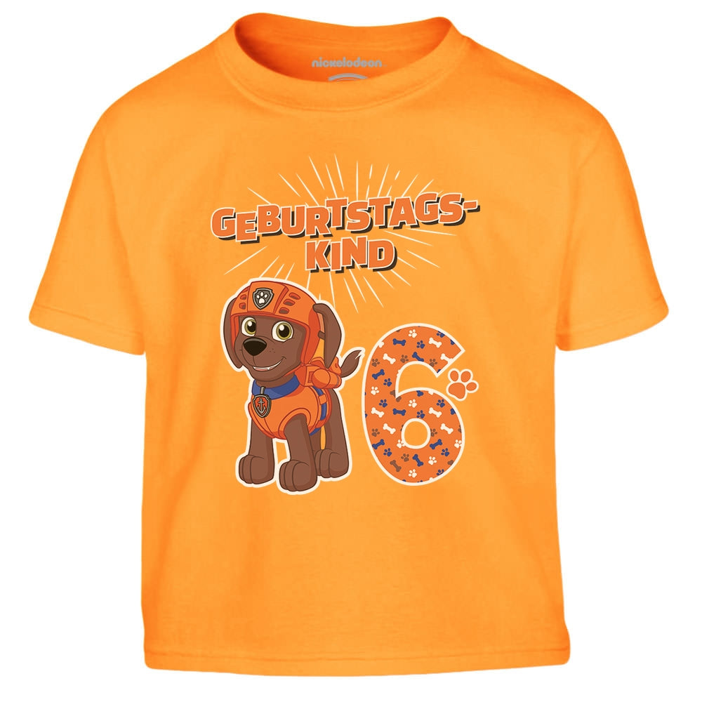 Geburtstagskind 6 Jahre Geburtstag Zuma Geschenk Kinder Jungen T-Shirt