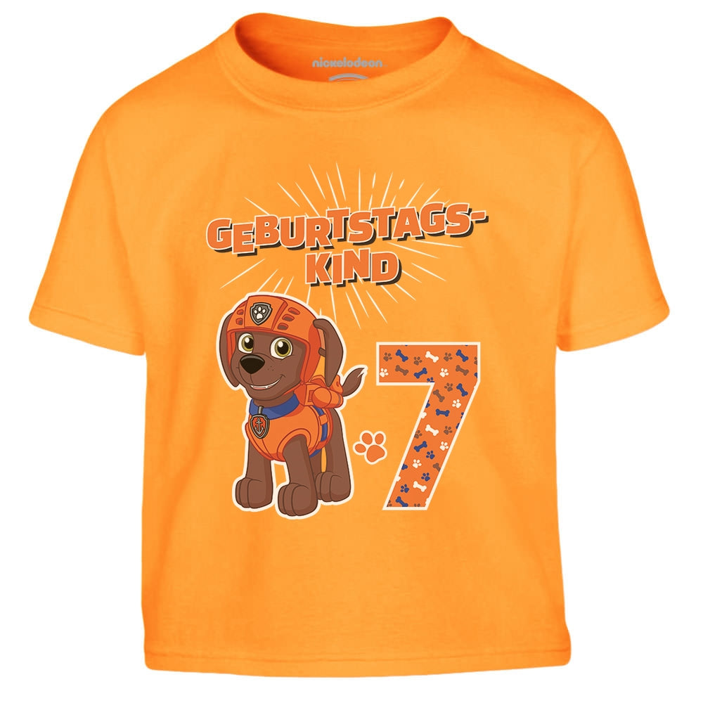 Geburtstagskind 7 Jahre Geburtstag Zuma Geschenk Kinder Jungen T-Shirt
