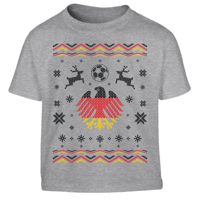 Fussball Deutschland Adler Ugly Christmas Kinder Jungen T-Shirt
