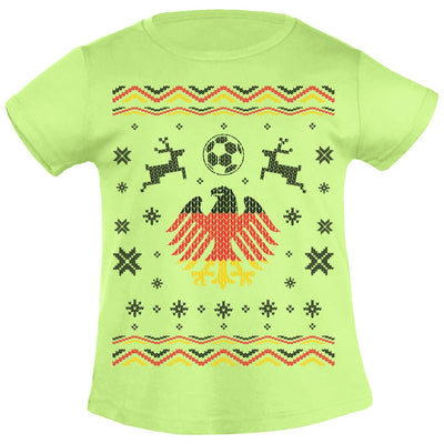 Fussball WM Deutschland Adler Ugly Christmas Mädchen T-Shirt