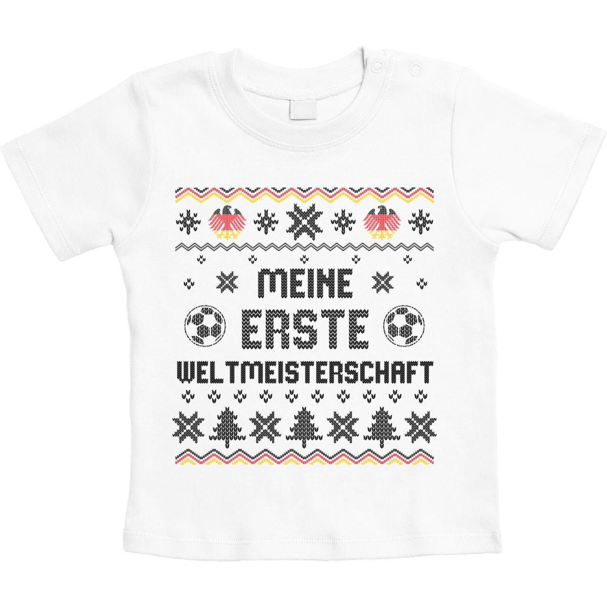 Fussball Christmas Meine erste Weltmeisterschaft Unisex Baby T-Shirt Gr. 66-93
