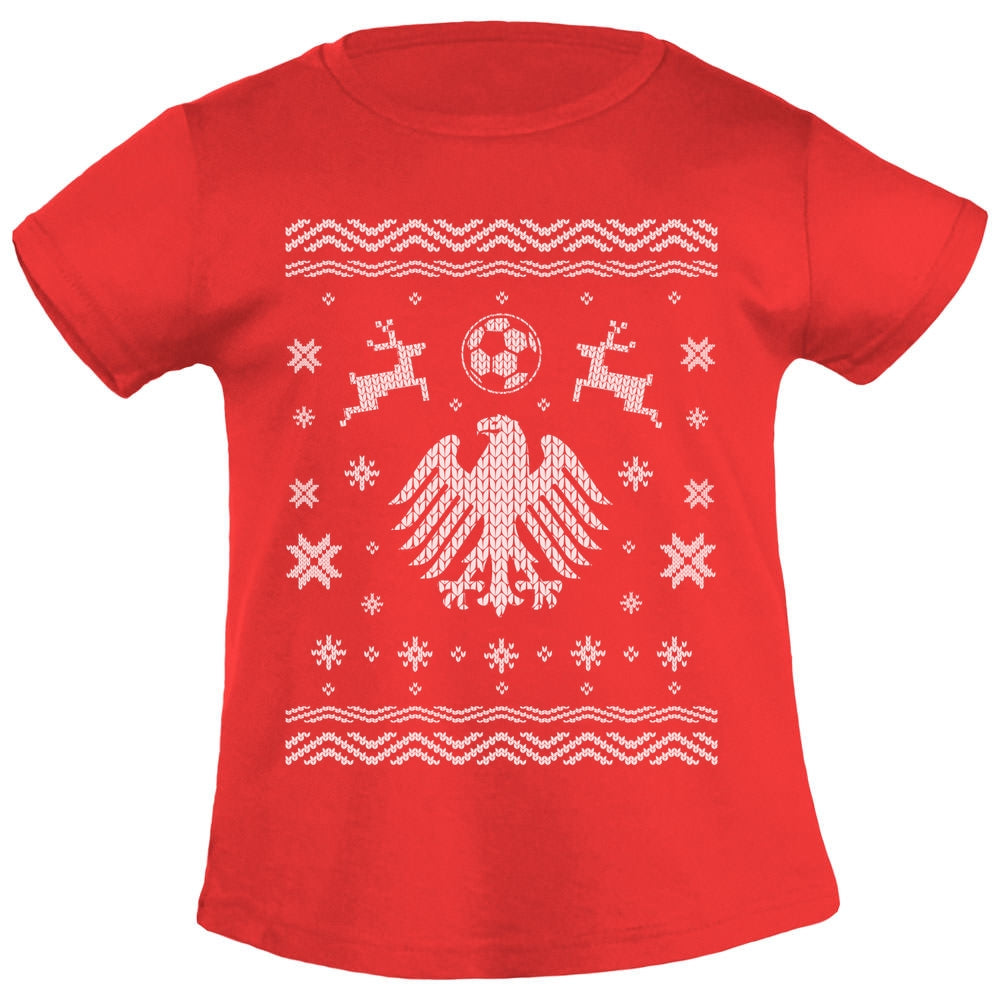 Weihnachten Fußball WM Deutschland Adler Mädchen T-Shirt