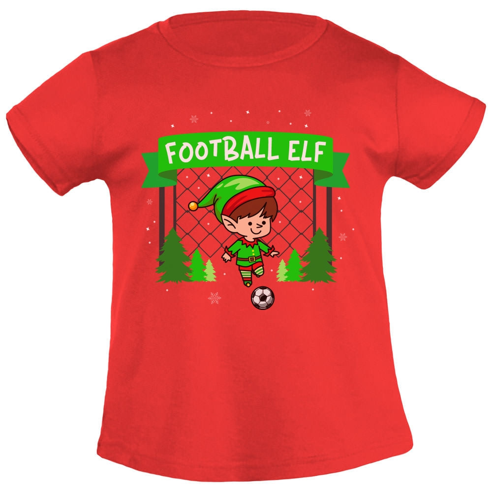 Ugly Christmas Football Elf Weihnachten Fussball Mädchen T-Shirt