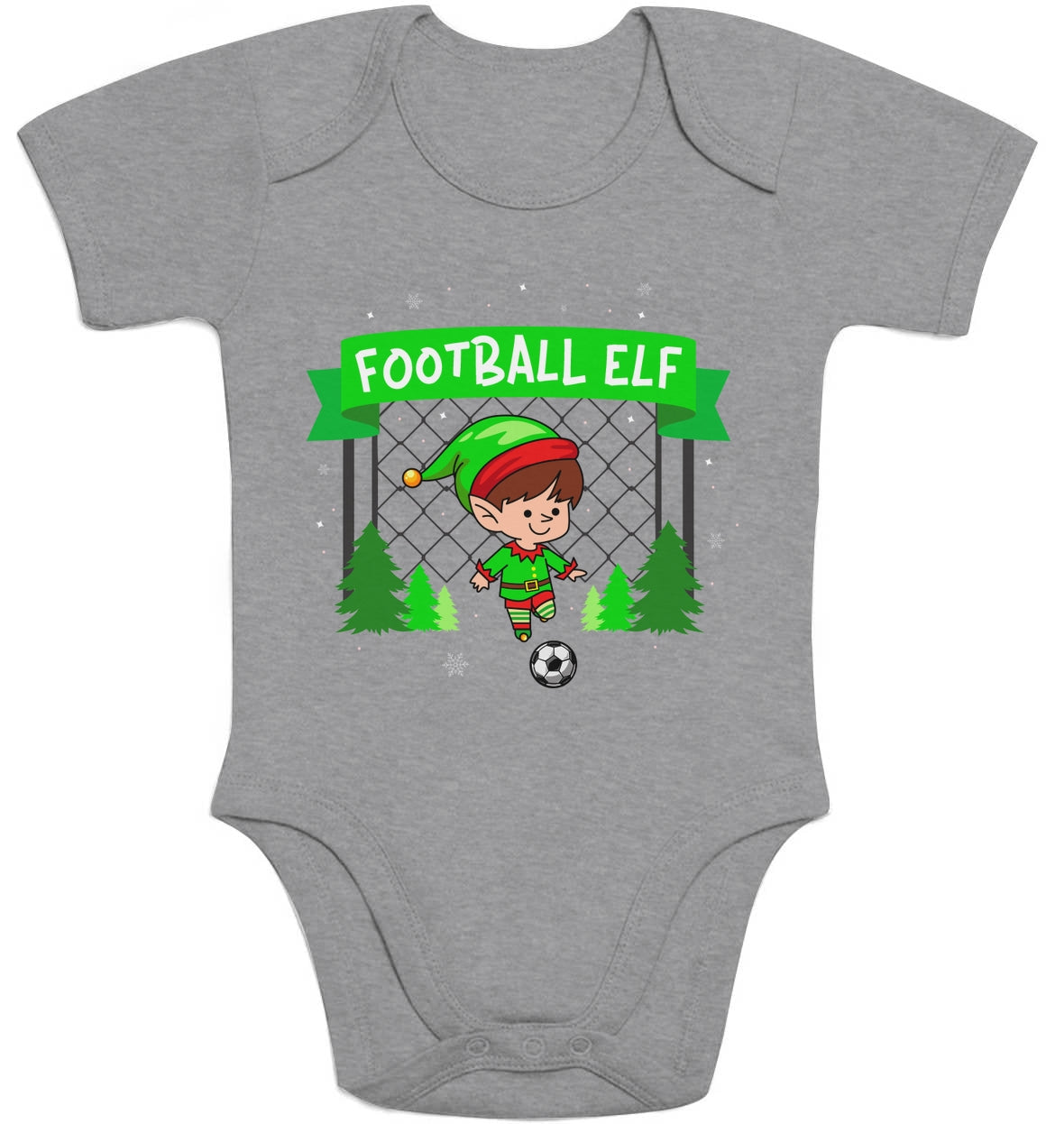 Ugly Christmas Football Elf Weihnachten Fussball Baby Body Kurzarm-Body