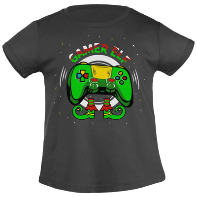 Gamer Elf Weihnachts Kinder Controller Mädchen T-Shirt