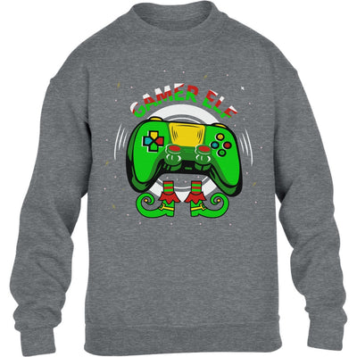 Gamer Elf Weihnachts Kinder Controller Kinder Pullover Sweatshirt