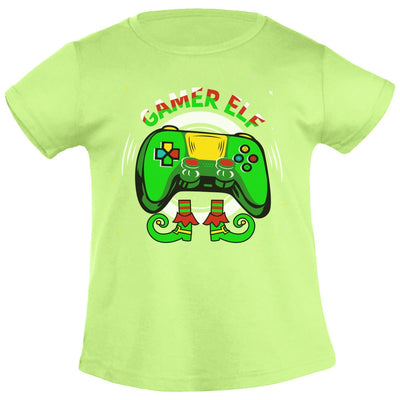 Gamer Elf Weihnachts Kinder Controller Mädchen T-Shirt