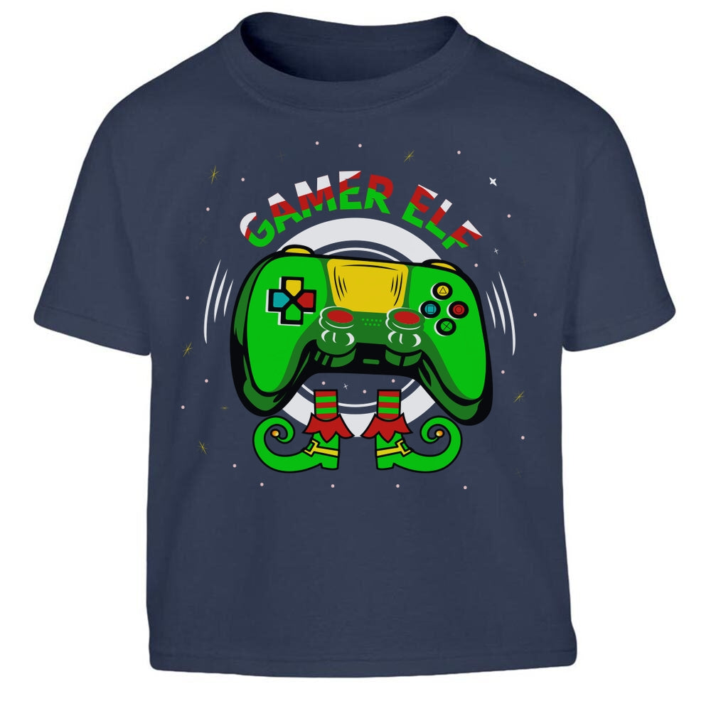 Gamer Elf Weihnachts Kinder Controller Kinder Jungen T-Shirt