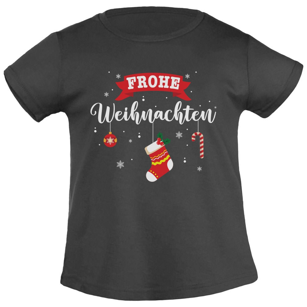 Frohe Weihnachten Weihnachtsstrumpf Ugly Christmas Mädchen T-Shirt