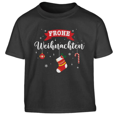 Frohe Weihnachten Weihnachtsstrumpf Ugly Christmas Kinder Jungen T-Shirt