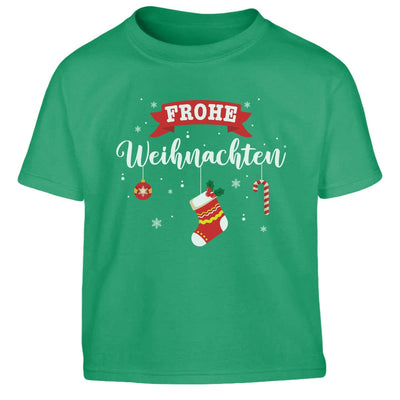 Frohe Weihnachten Weihnachtsstrumpf Ugly Christmas Kinder Jungen T-Shirt