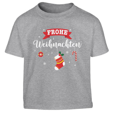 Frohe Weihnachten Weihnachtsstrumpf Ugly Christmas Kinder Jungen T-Shirt