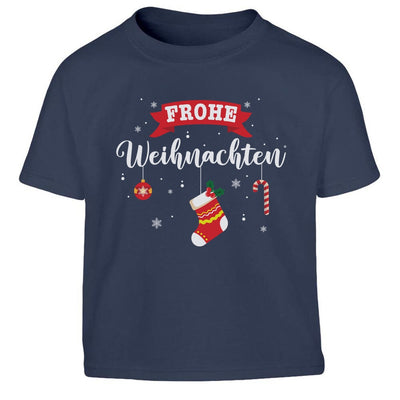 Frohe Weihnachten Weihnachtsstrumpf Ugly Christmas Kinder Jungen T-Shirt