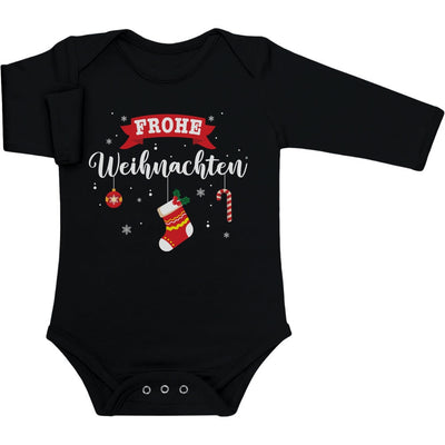 Frohe Weihnachten Weihnachtsstrumpf Ugly Christmas Baby Langarm Body