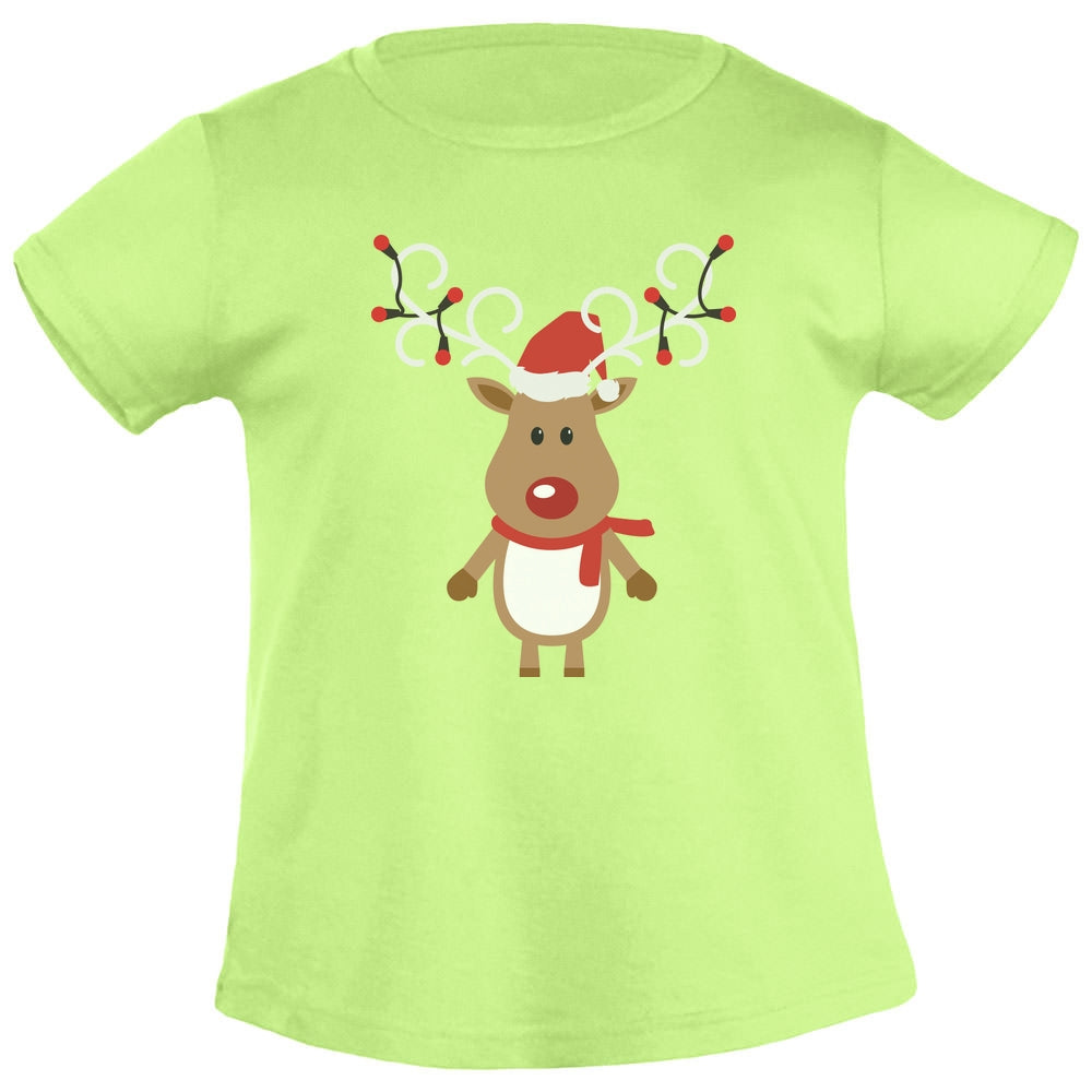 Süßes Baby Rentier Reindeer Weihnachtsshirt Christmas Mädchen T-Shirt