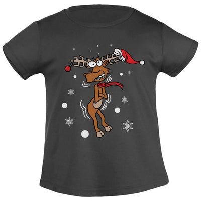 Freezing Rudolf Rentier Reindeer Weihnachtsshirt Christmas Mädchen T-Shirt