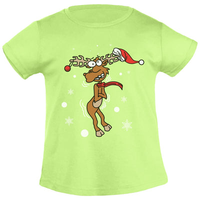Freezing Rudolf Rentier Reindeer Weihnachtsshirt Christmas Mädchen T-Shirt
