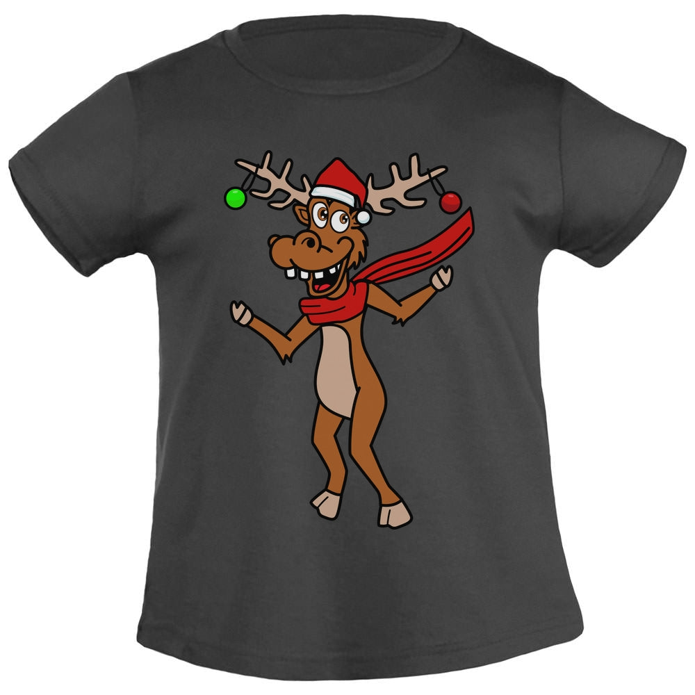 Ugly Christmas Verrücktes Rentier Weihnachtsshirt Reindeer Mädchen T-Shirt