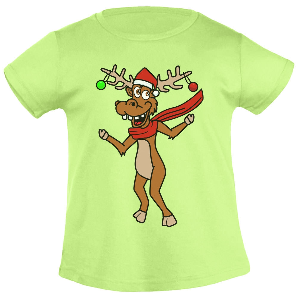 Ugly Christmas Verrücktes Rentier Weihnachtsshirt Reindeer Mädchen T-Shirt