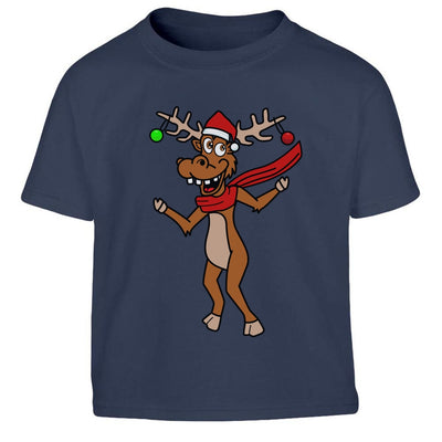 Ugly Christmas Verrücktes Rentier Weihnachtsshirt Reindeer Kinder Jungen T-Shirt