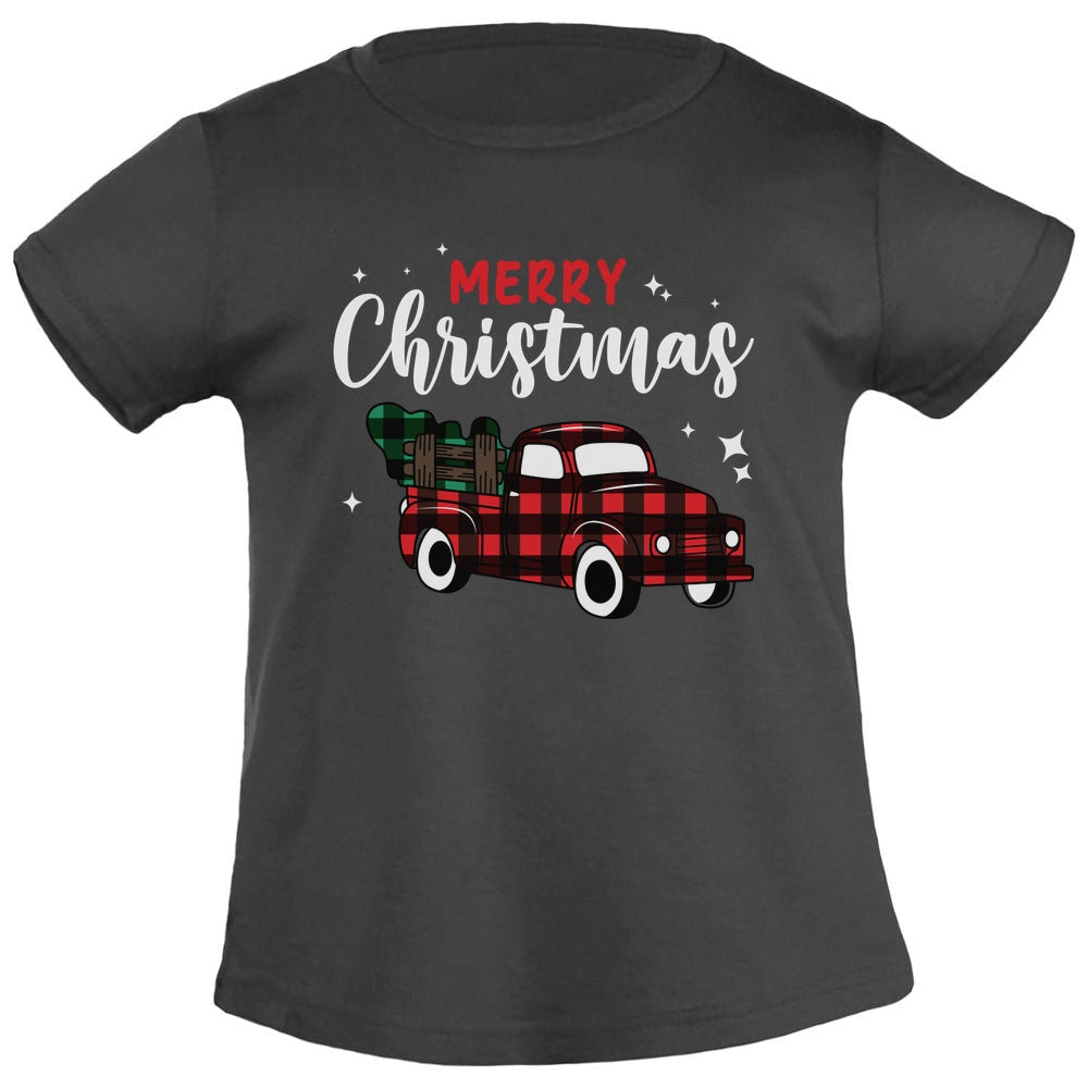Merry Christmas Weihnachtsshirt mit Weihnachtstruck Mädchen T-Shirt