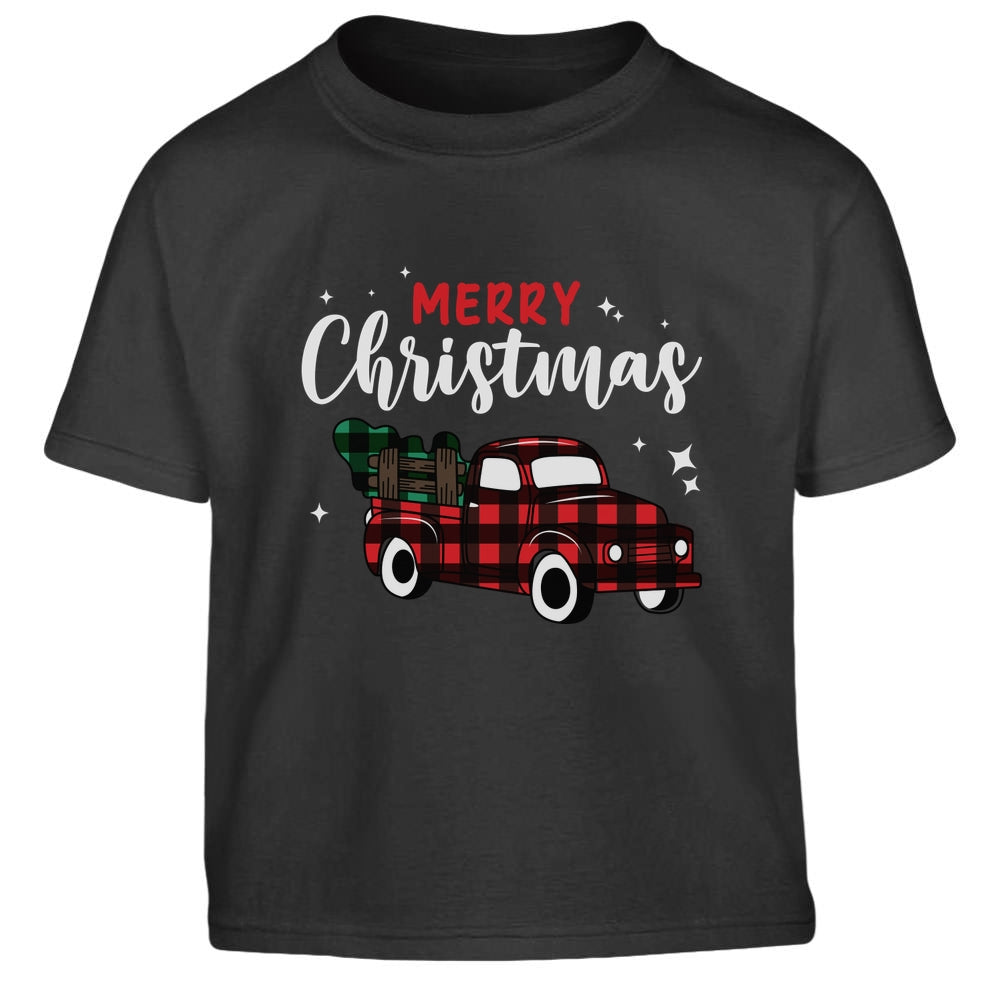 Merry Christmas Weihnachtsoutfit Weihnachtstruck Kinder Jungen T-Shirt