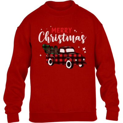 Merry Christmas Weihnachtstruck Weihnachtspullover Kinder Pullover Sweatshirt